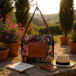 NEW Hopofly Women Large Tote Messenger Boho Tapestry Handmade Canvas Hippie